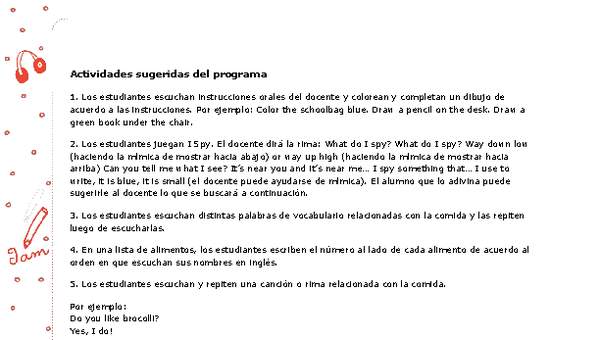 Actividades sugeridas Unidad 3 Actividades sugeridas Unidad 3