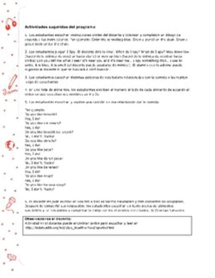 Actividades sugeridas Unidad 3 Actividades sugeridas Unidad 3