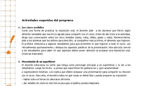Actividades sugeridas Unidad 3