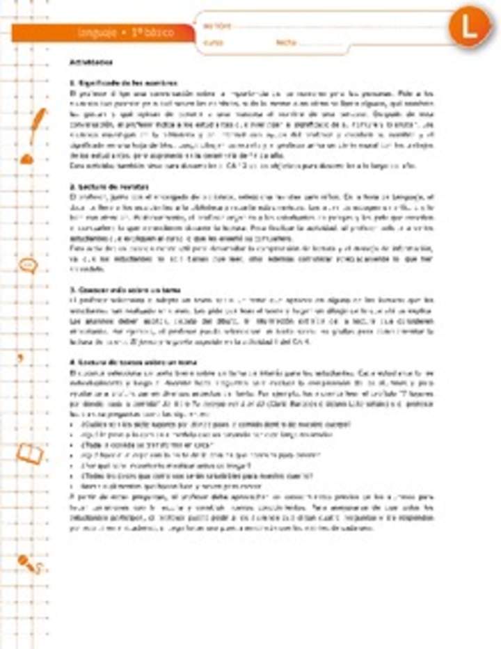 Actividades sugeridas Unidad 4 Actividades sugeridas Unidad 4