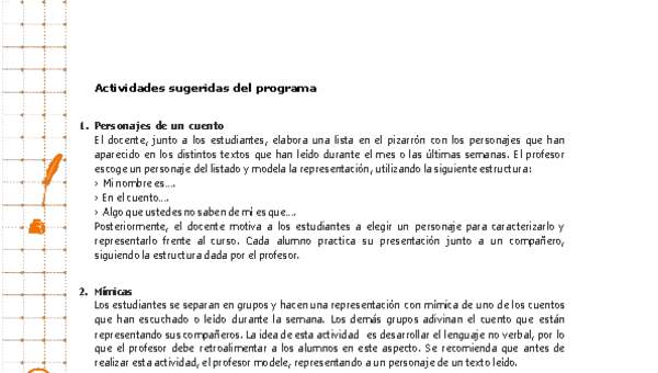 Actividades sugeridas Unidad 4 Actividades sugeridas Unidad 4