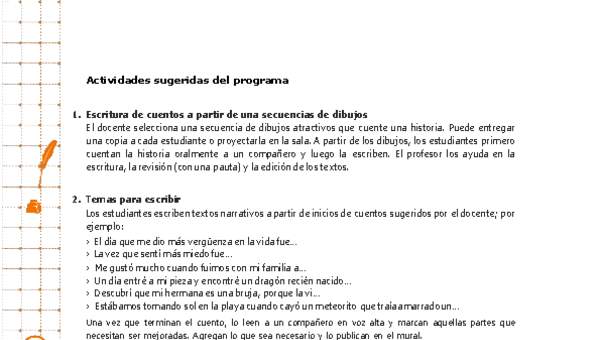 Actividades sugeridas Unidad 3 Actividades sugeridas Unidad 3