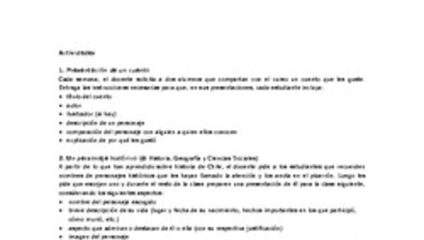 Actividades sugeridas Unidad 3 Actividades sugeridas Unidad 3