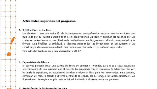 Actividades sugeridas Unidad 4 Actividades sugeridas Unidad 4