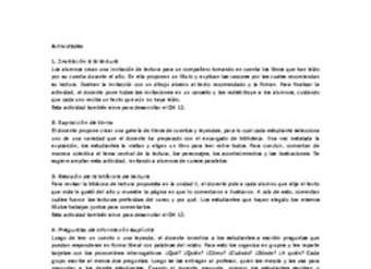 Actividades sugeridas Unidad 4 Actividades sugeridas Unidad 4