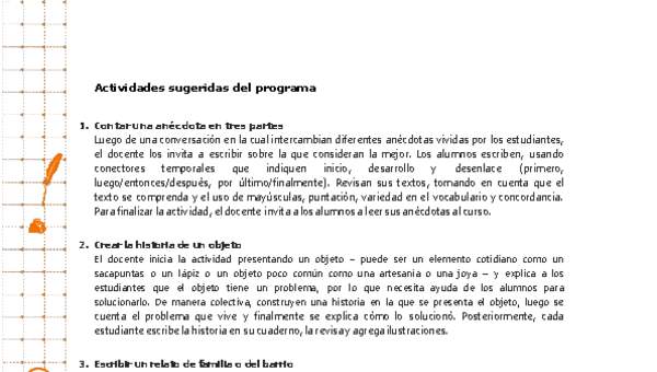 Actividades sugeridas Unidad 4 Actividades sugeridas Unidad 4