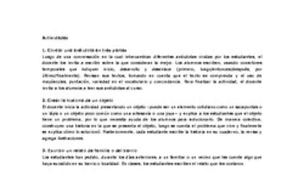 Actividades sugeridas Unidad 4 Actividades sugeridas Unidad 4