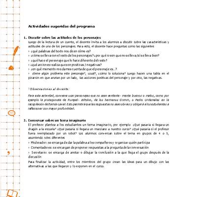 Actividades sugeridas Unidad 4