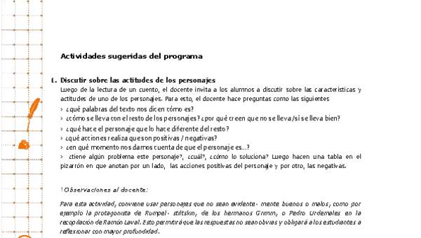 Actividades sugeridas Unidad 4 Actividades sugeridas Unidad 4