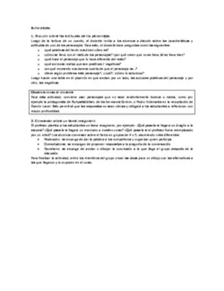 Actividades sugeridas Unidad 4 Actividades sugeridas Unidad 4