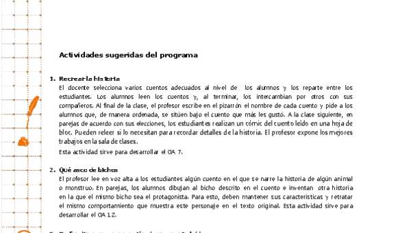 Actividades sugeridas Unidad 3 Actividades sugeridas Unidad 3