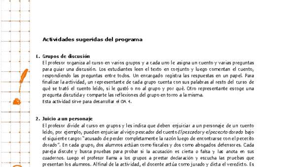 Actividades sugeridas Unidad 3 Actividades sugeridas Unidad 3