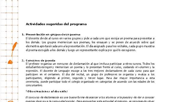 Actividades sugeridas Unidad 3 Actividades sugeridas Unidad 3