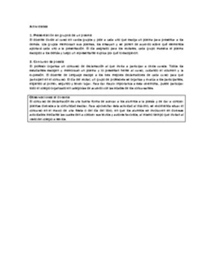 Actividades sugeridas Unidad 3 Actividades sugeridas Unidad 3