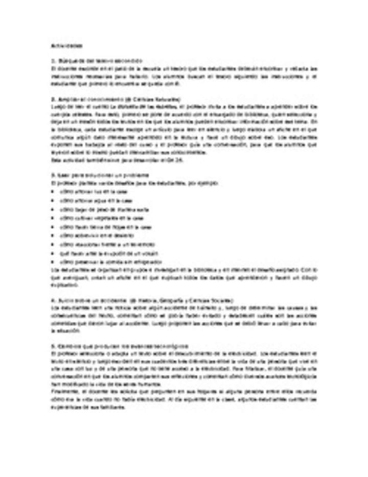 Actividades sugeridas Unidad 4 Actividades sugeridas Unidad 4