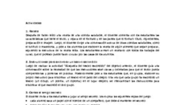 Actividades sugeridas Unidad 4 Actividades sugeridas Unidad 4