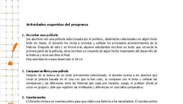 Actividades sugeridas Unidad 4 Actividades sugeridas Unidad 4