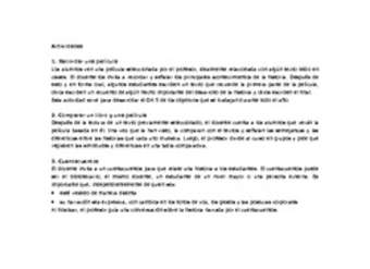 Actividades sugeridas Unidad 4 Actividades sugeridas Unidad 4