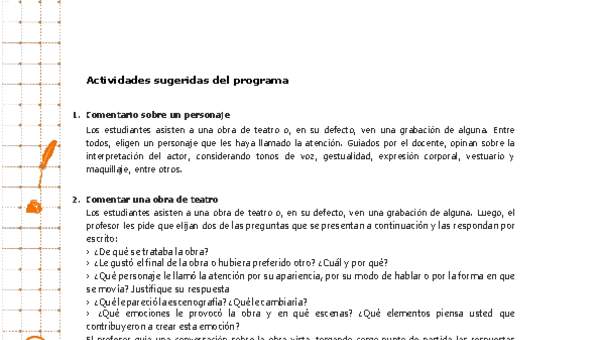 Actividades sugeridas Unidad 4 Actividades sugeridas Unidad 4