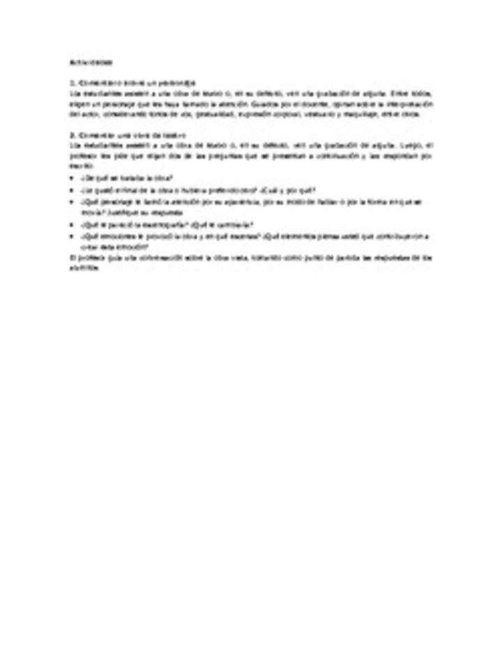 Actividades sugeridas Unidad 4 Actividades sugeridas Unidad 4