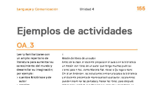 Actividades sugeridas Unidad 4 Actividades sugeridas Unidad 4