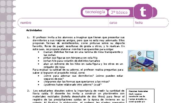 Actividades sugeridas Unidad 3 Actividades sugeridas Unidad 3