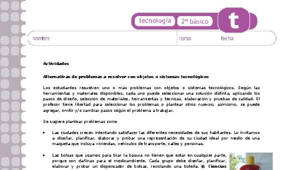 Actividades sugeridas Unidad 4 Actividades sugeridas Unidad 4