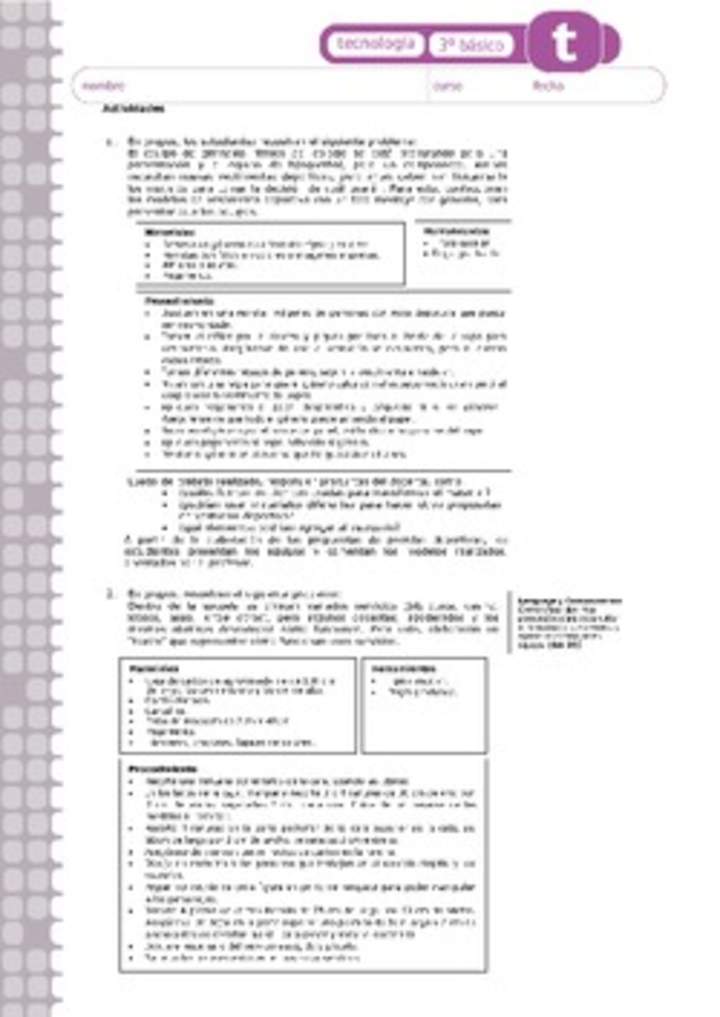 Actividades sugeridas Unidad 3 Actividades sugeridas Unidad 3