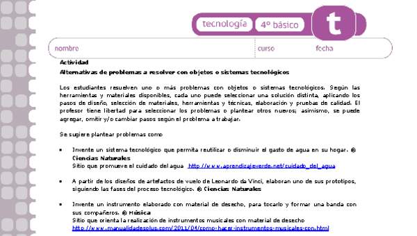 Actividades sugeridas Unidad 4 Actividades sugeridas Unidad 4