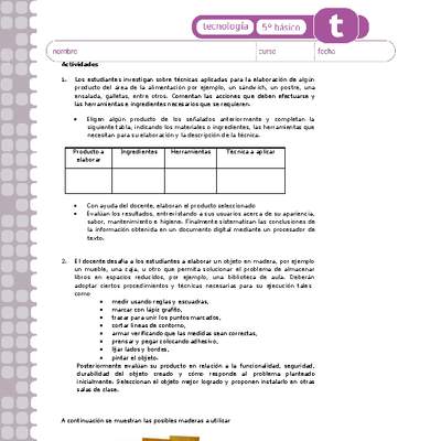 Actividades sugeridas Unidad 3 Actividades sugeridas Unidad 3