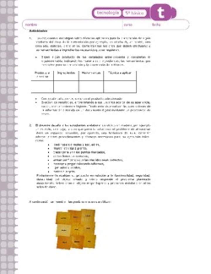 Actividades sugeridas Unidad 3 Actividades sugeridas Unidad 3