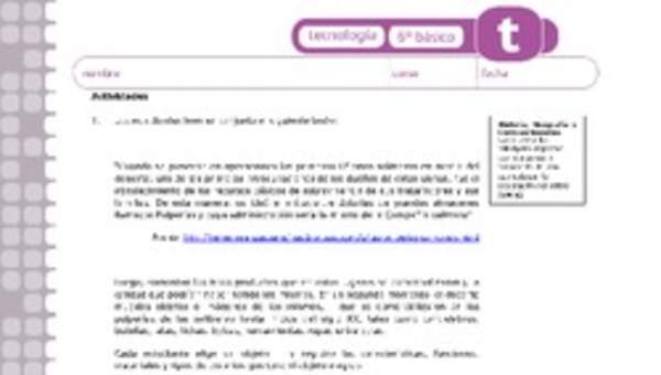 Actividades sugeridas Unidad 3 Actividades sugeridas Unidad 3