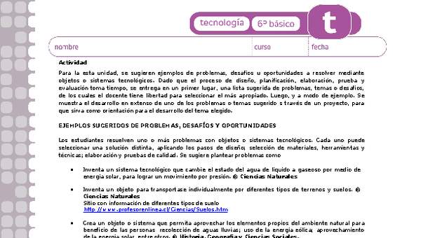 Actividades sugeridas Unidad 4 Actividades sugeridas Unidad 4