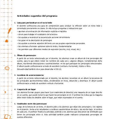 Actividades sugeridas Unidad 3 Actividades sugeridas Unidad 3