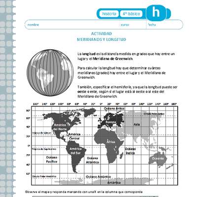 Meridianos y longitud Meridianos y longitud