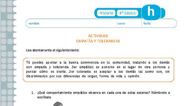 Empatía y tolerancia Empatía y tolerancia