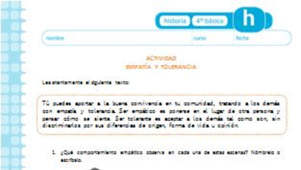 Empatía y tolerancia Empatía y tolerancia