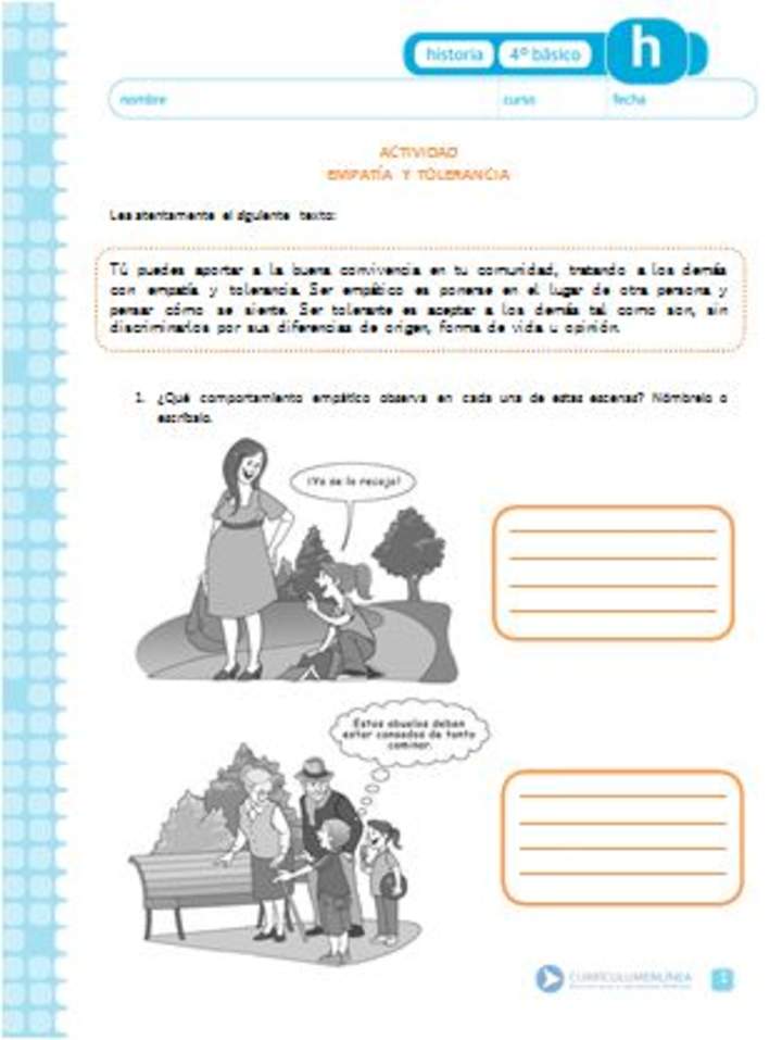 Empatía y tolerancia Empatía y tolerancia