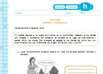 Empatía y tolerancia Empatía y tolerancia