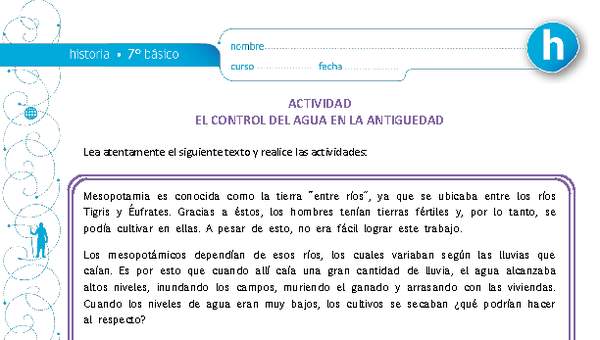 El control del agua en la Antigüedad El control del agua en la Antigüedad