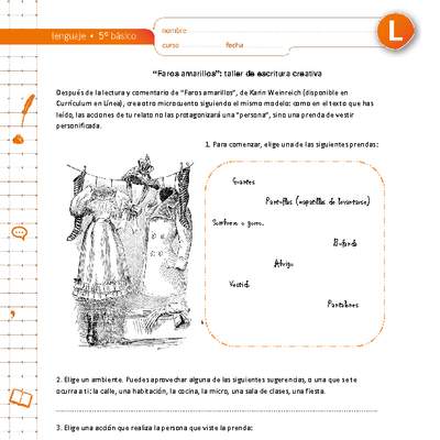 "Faros amarillos": taller de escritura creativa "Faros amarillos": taller de escritura creativa