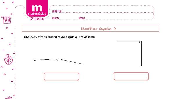 Identificar ángulos D  Identificar ángulos D