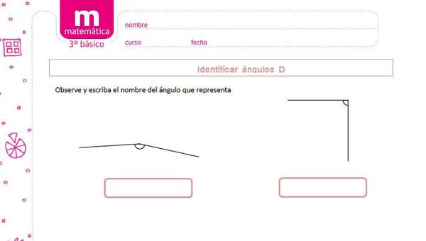 Identificar ángulos D  Identificar ángulos D