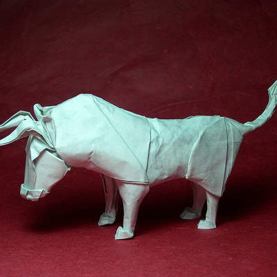 Toro en origami Toro en origami
