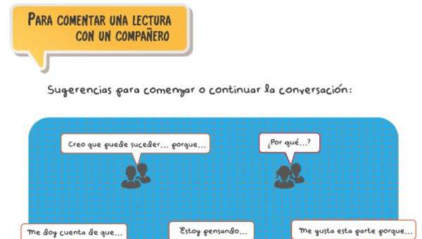 Para comentar una lectura con un compañero Para comentar una lectura con un compañero