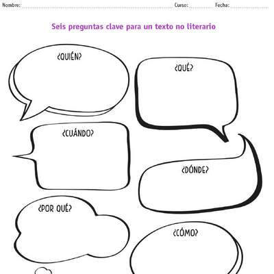 6 preguntas clave para un texto no literario 6 preguntas clave para un texto no literario