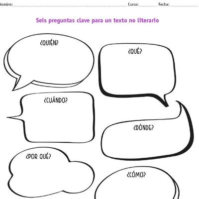 6 preguntas clave para un texto no literario 6 preguntas clave para un texto no literario