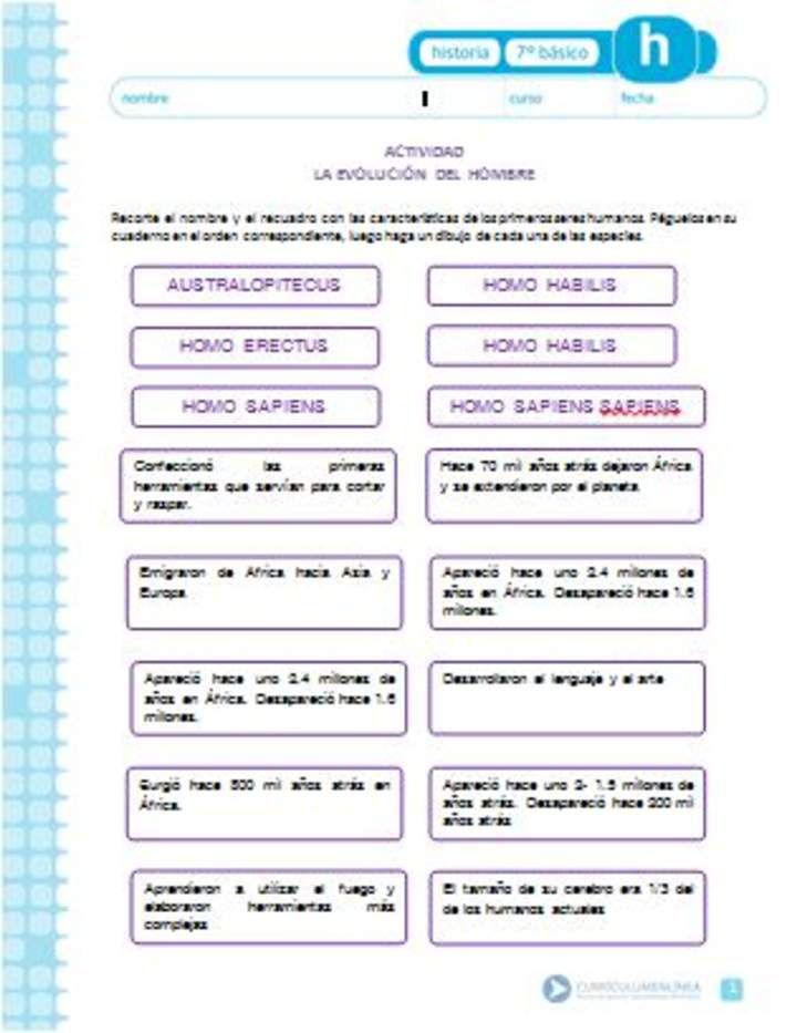 Evolución del ser humano Evolución del ser humano