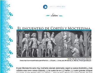 Lectura sobre el encuentro entre Cortés y Moctezuma Lectura sobre el encuentro entre Cortés y Moctezuma