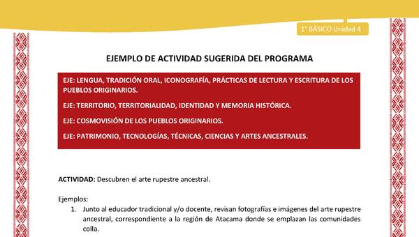 Actividad sugerida: LC01 - Colla - U4 - N°1: Descubren el arte rupestre ancestral. Actividad sugerida: LC01 - Colla - U4 - N°1: Descubren el arte rupestre ancestral.